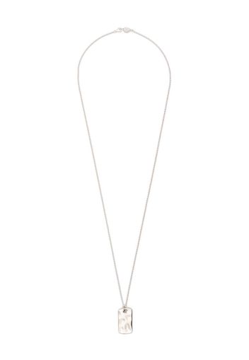 DOWER AND HALL hammered-charm chain necklace - Argento