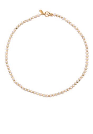 DOWER AND HALL Collana di perle in argento placcato oro - Bianco