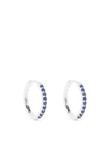 DOWER AND HALL medium Azure blue hoops - Argento