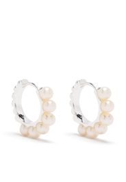 DOWER AND HALL Orecchini a cerchio in argento sterling con perle - Bianco