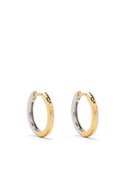 DOWER AND HALL Orecchini a cerchio in oro giallo 9kt e argento con diamanti