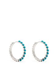 DOWER AND HALL Orecchini a cerchi Azure medi con turchese - Argento