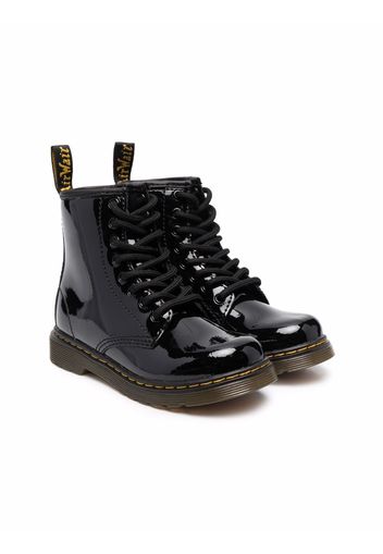 Dr. Martens Kids 1460 patent leather ankle boots - Nero