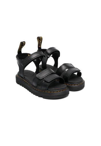 Dr. Martens Kids logo-print open-toe sandals - Nero