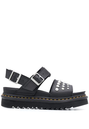 open toe studded sandals