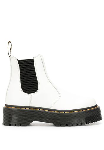 Dr. Martens Stivali con pannelli elastici laterali - Bianco