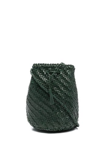 DRAGON DIFFUSION interwoven-design bucket bag - Verde