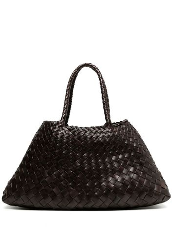 DRAGON DIFFUSION Santa interwoven leather bag - Marrone