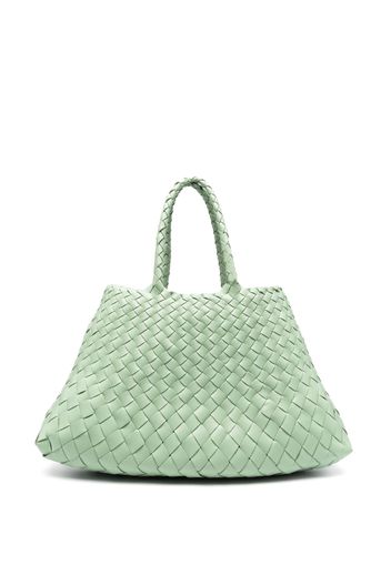 DRAGON DIFFUSION woven leather tote bag - Verde