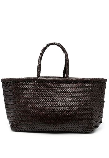 DRAGON DIFFUSION Triple Jump interwoven-design tote bag - Marrone