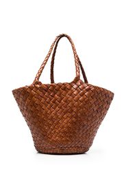 DRAGON DIFFUSION Egola interwoven tote bag - Marrone
