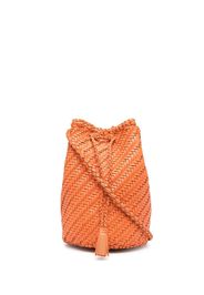 DRAGON DIFFUSION interwoven-design bucket bag - Arancione