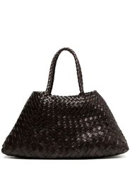 DRAGON DIFFUSION Santa interwoven leather bag - Marrone