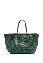 DRAGON DIFFUSION Triple Jump Small woven leather tote - Verde