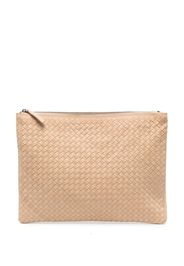 DRAGON DIFFUSION woven leather clutch bag - Toni neutri