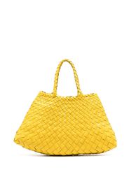 DRAGON DIFFUSION woven leather tote bag - Giallo