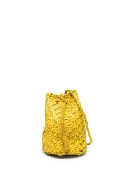 DRAGON DIFFUSION interwoven-design leather bucket bag - Giallo