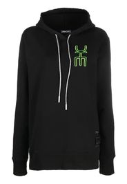 DRHOPE logo-embroidered cotton hoodie - Nero