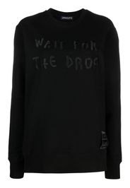 DRHOPE embroidered long-sleeve cotton sweatshirt - Nero