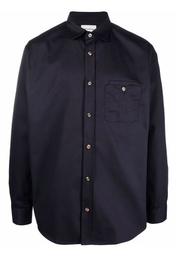 Drôle De Monsieur layered-pocket shirt - Blu