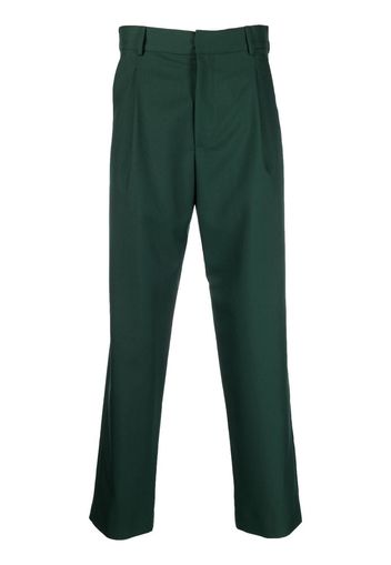 Drôle De Monsieur pleat-detail wide leg trousers - Verde