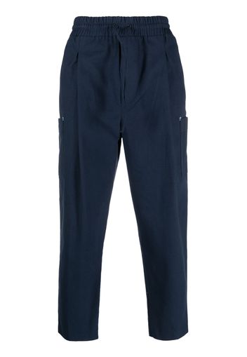 Drôle De Monsieur tapered cropped trousers - Blu