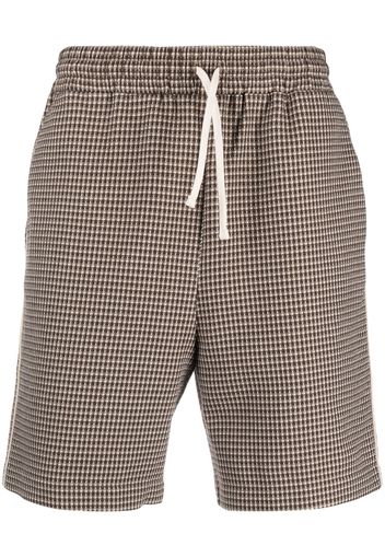 Drôle De Monsieur graphic-pattern drawstring shorts - Marrone
