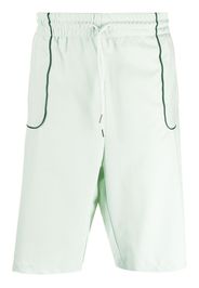 Drôle De Monsieur contrast-trim shorts - Verde