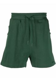 Drôle De Monsieur drawstring cotton track shorts - Verde