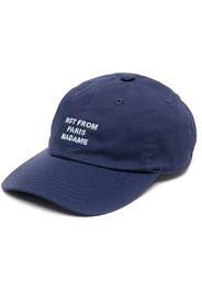 Drôle De Monsieur slogan embroidered cap - Blu