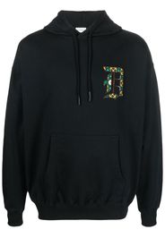 Drôle De Monsieur logo patch hoodie - Nero