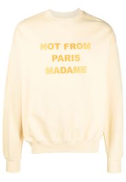 Drôle De Monsieur text-print cotton sweatshirt - Giallo