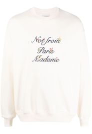 Drôle De Monsieur text-print cotton sweatshirt - Toni neutri