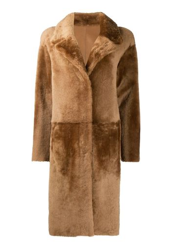 textured shearling coat