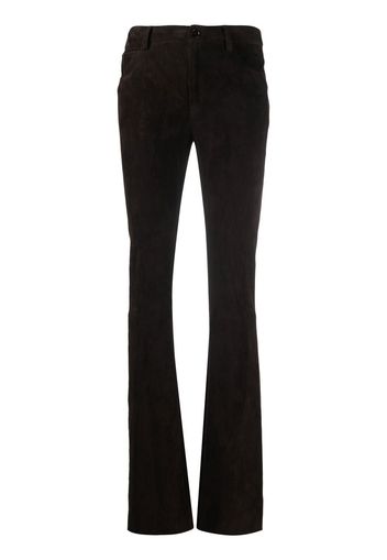 Drome flared suede trousers - Marrone