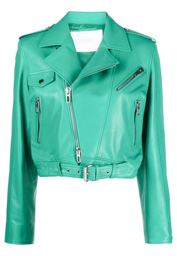 Drome double-breasted leather jacket - Verde