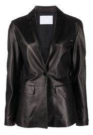 Drome single-breasted polished-finish jacket - Nero