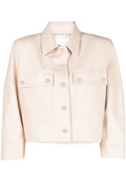 Drome cropped leather jacket - Toni neutri