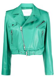 Drome double-breasted leather jacket - Verde