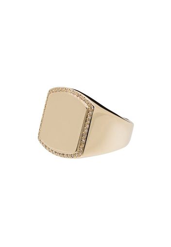 Anello a sigillo Boyfriend in oro 14kt e diamante