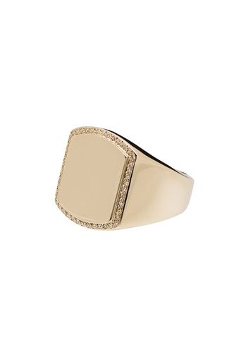 Anello a sigillo Boyfriend in oro 14kt e diamante