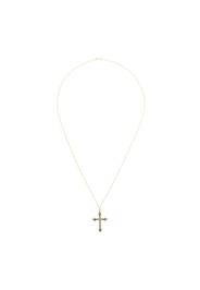 14K yellow gold Gothic Cross pendant necklace