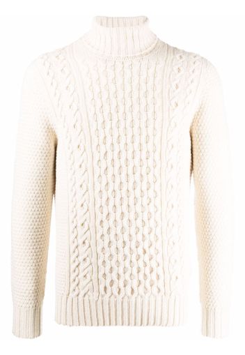 Drumohr roll neck wool jumper - Bianco