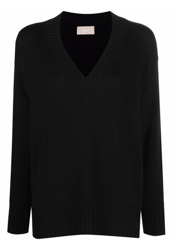 Drumohr V-neck merino jumper - Nero