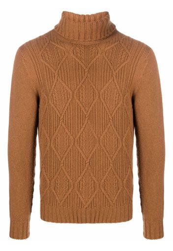 Drumohr chunky turtleneck cashmere jumper - Marrone