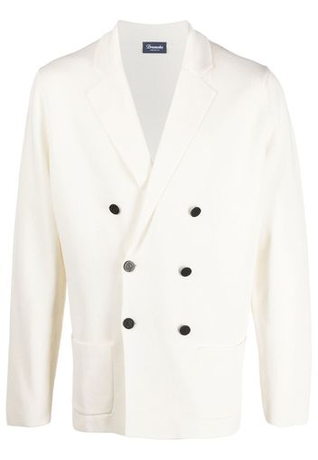 Drumohr double-breasted button blazer - Bianco