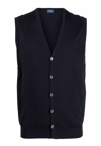 Drumohr sleeveless V-neck vest - Blu