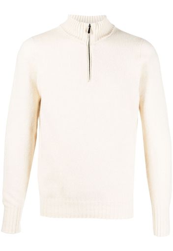 Drumohr ribbed zipped jumper - Toni neutri