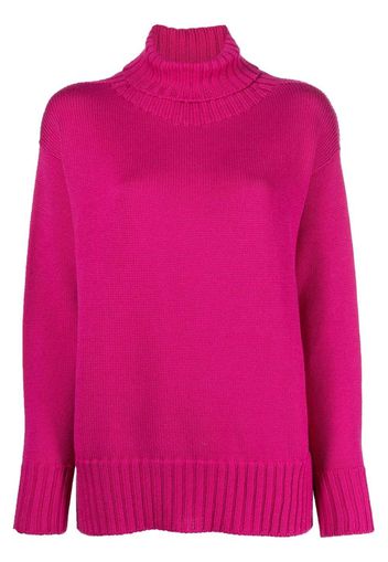 Drumohr roll-neck ribbed-trim jumper - Rosa