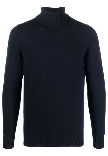 Drumohr cashmere roll neck jumper - Blu